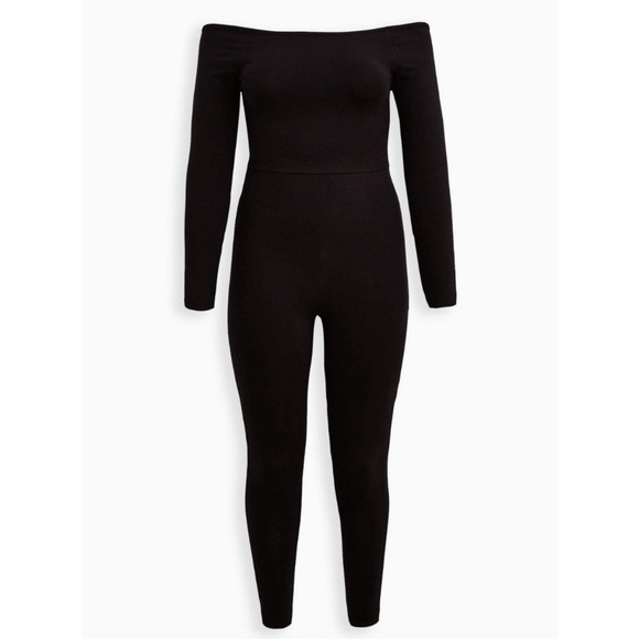 🆕 Premium Long Sleeve Catsuit Black Jumpsuit Outfit 2 2X 18 20 NWT Torrid New - Picture 5 of 6
